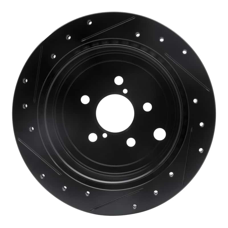 R1 Concepts — R1 10-25 Scion FR-S Rear Right Drilled & Slotted Black Brake Rotor
R1 Brake Rotor Drill - view 5