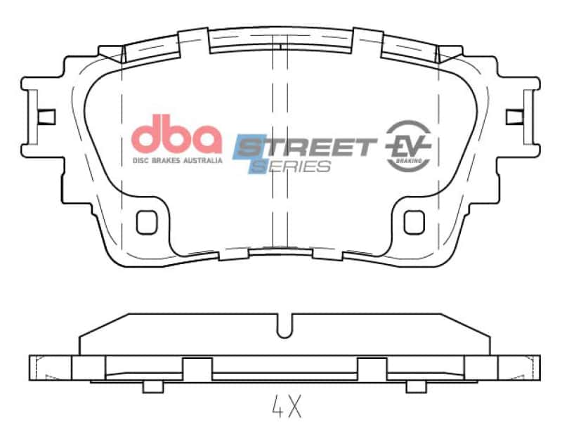 DBA — DBA 18-22 Mitsubishi Eclipse Cross (w/EPB) Rear Street Series Brake Pads
Brake Pad - view 2