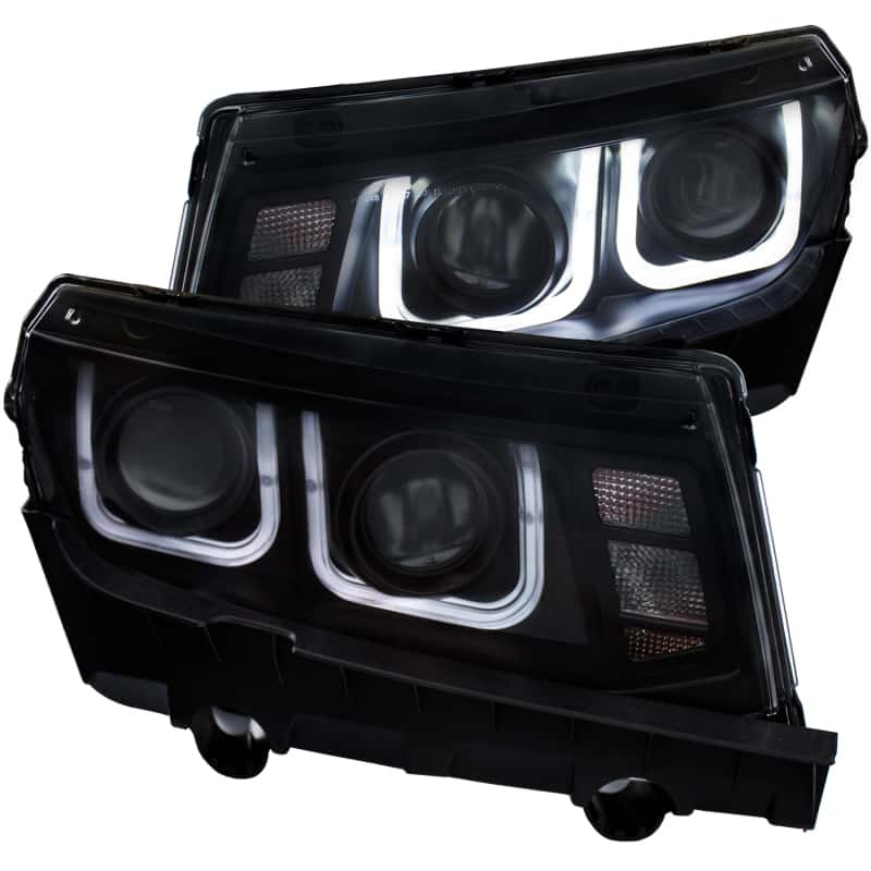 ANZO — ANZO 2014-2015 Chevrolet Camaro Projector Headlights w/ U-Bar Black
Head Light Set
HdLtSet - view 2