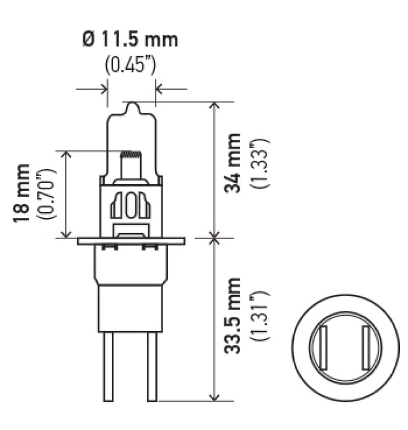Hella — Hella Bulb H3C 12V 55W Xen Wht Xb (2)
H3C Halogen Bulb - view 6