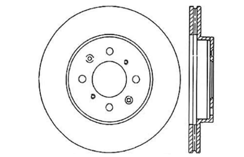 Stoptech — StopTech 90-01 Acura Integra (exc. Type R) / 01-05 Honda Civic / 07+ Honda Fit / 93-97 Del Sol VTEC
Disc Brake Rotor
Slot/Drill Rotor - view 7