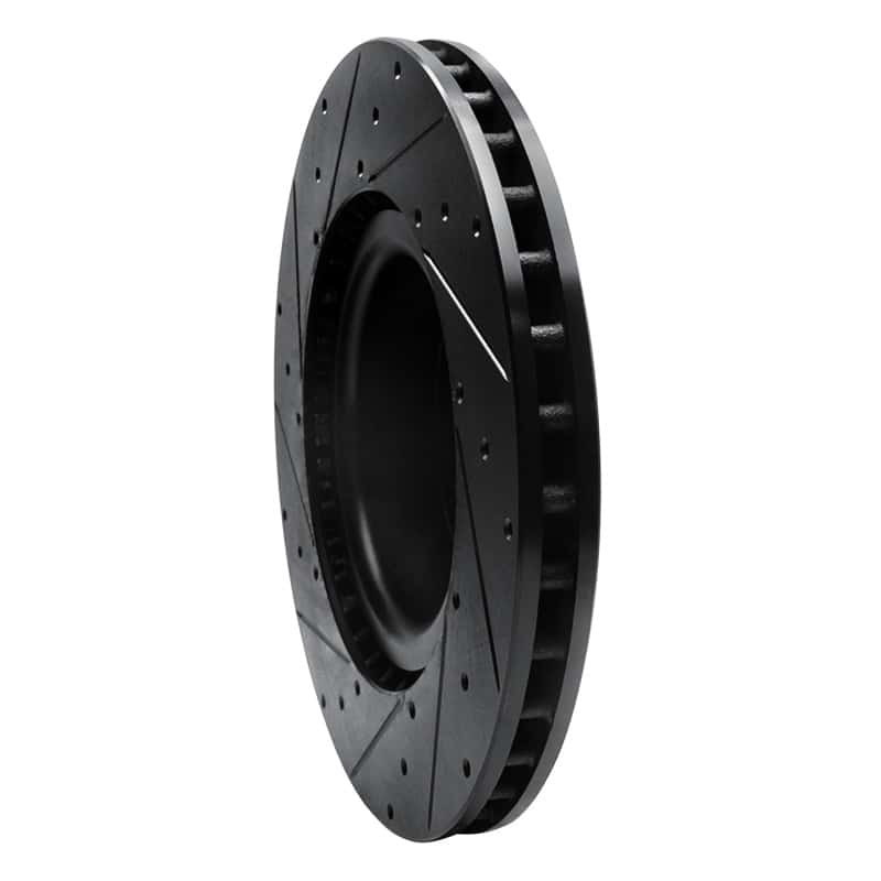 R1 Concepts — R1 12-21 Tesla Model X Front Right Drilled & Slotted Black Brake Rotor
R1 Brake Rotor Drill - view 4