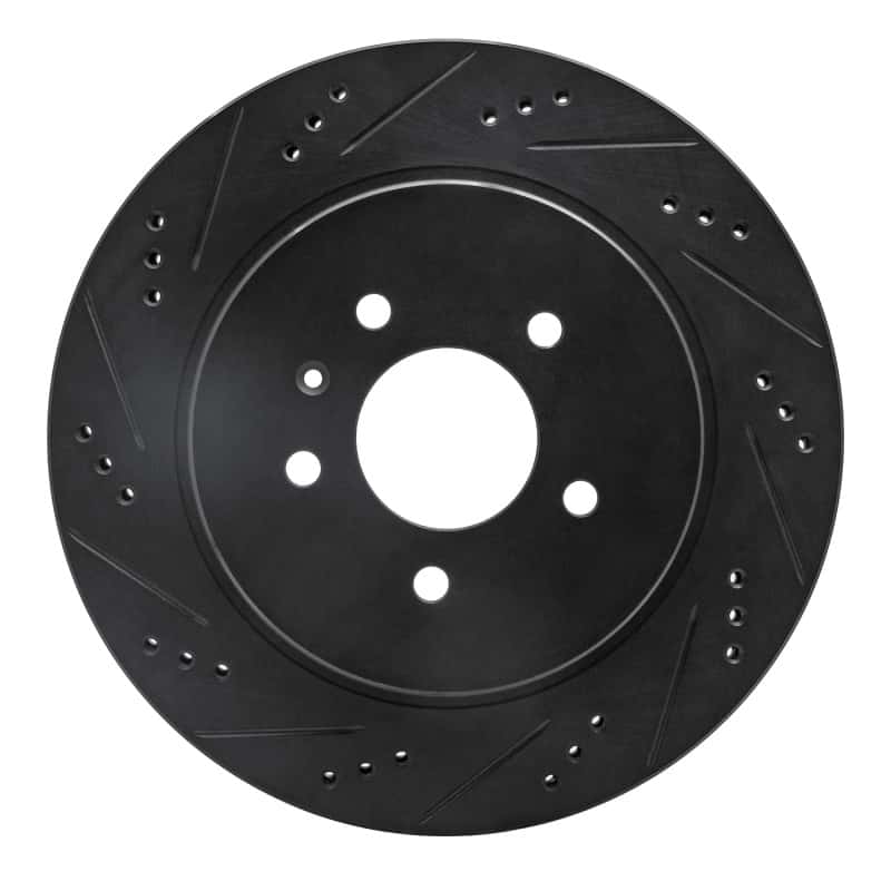 R1 Concepts — R1 05-11 Cadillac STS Rear Left Drilled & Slotted Black Brake Rotor
R1 Brake Rotor Drill - view 1