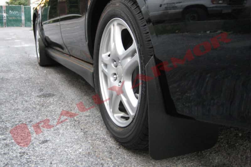 Rally Armor — Rally Armor 02-07 Subaru WRX/STI/RS/2.5i (Wagons Req. Mod.) Basic Black Mud Flap w/Red Logo
Mud Flap - view 3