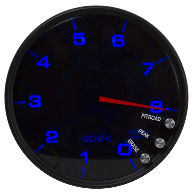AutoMeter — Autometer Spek-Pro Gauge Tachometer 5in 8K Rpm W/Shift Light & Peak Mem Black/Smoke/Black
GA 5" 8KRPM BSB SPEK - view 7