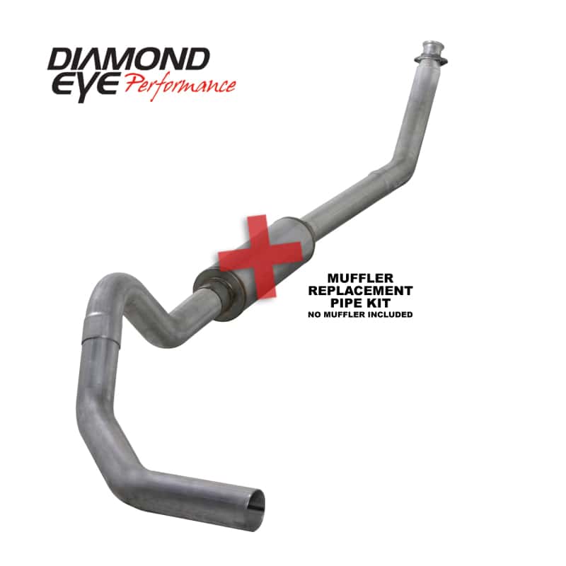 Diamond Eye Performance — Diamond Eye KIT 4in Turbo Back MFLR RPLCMENT PIPE SGL AL: 98.5 - 02 DODGE CUMMINS 5.9L
KIT; 4in.; TB MRP SG - view 4
