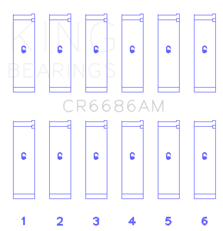 King Engine Bearings — King Engine Bearings Toyota 1Mzfe (Size +0.75mm) Connecting Rod Bearing Set
Engine Bearing - view 1