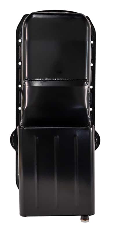 Moroso — Moroso Pre-80 Chevrolet Small Block (w/Driver Side Dipstick) Wet Sump 6qt 9in Steel Oil Pan - Black - view 3
