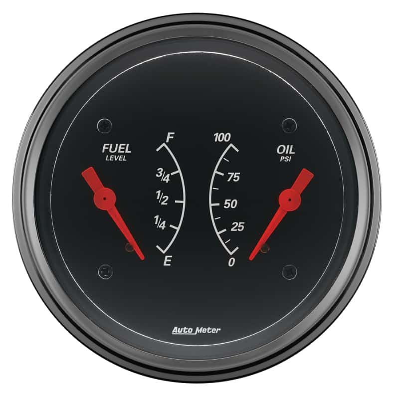 AutoMeter — AutoMeter Gauge Dual Fuel & Oilp 3-3/8in. 0 Ohm(e) to 90 Ohm(f)& 100PSI Elec Designer Black
GA 3.4" OIL/FU 90 DB - view 4