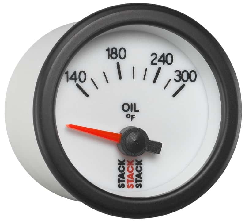 AutoMeter — Autometer Stack 52mm 140-300 Deg F 1/8in NPTF Electric Oil Temp Gauge - White
Ga OilT Elec Wt 300F - view 5