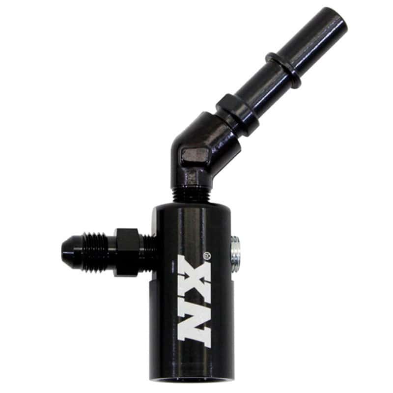 Nitrous Express — Nitrous Express 3/8-10mm Late Model Billet Fuel Line Adapter 45 Degree
NitrousFuelLineAdptK
Fuel Line Adapter - view 2