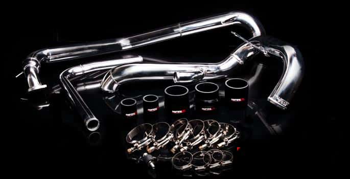 Weapon R — Weapon R Polished Upper Intercooler Piping for 08-10 Mitsubishi Evolution X - view 1