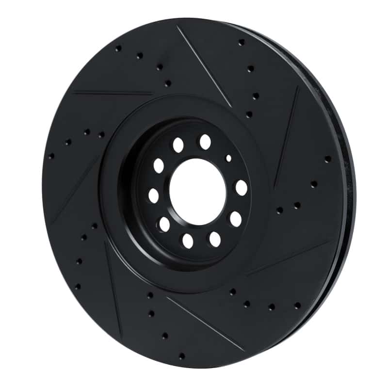 R1 Concepts — R1 04-06 Audi TT Quattro Left Front Drilled & Slotted Black Brake Rotor
R1 Brake Rotor Drill - view 4