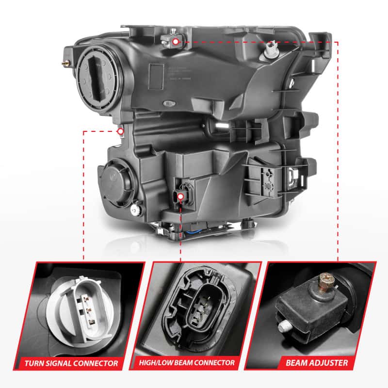 ANZO — ANZO 15-17 Ford F-150 LED Projector Headlights - w/ Light Bar Switchback Black Housing
Head Light Set
HdLtSet - view 6