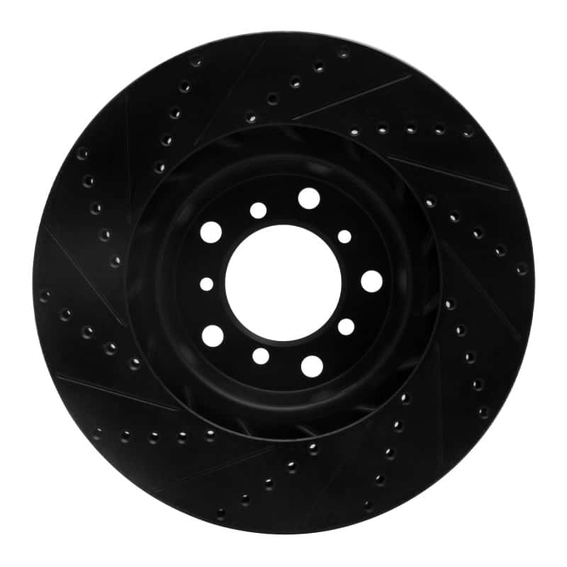 R1 Concepts — R1 01-06 BMW M3 Left Front Drilled & Slotted Black Brake Rotor
R1 Brake Rotor Drill - view 5