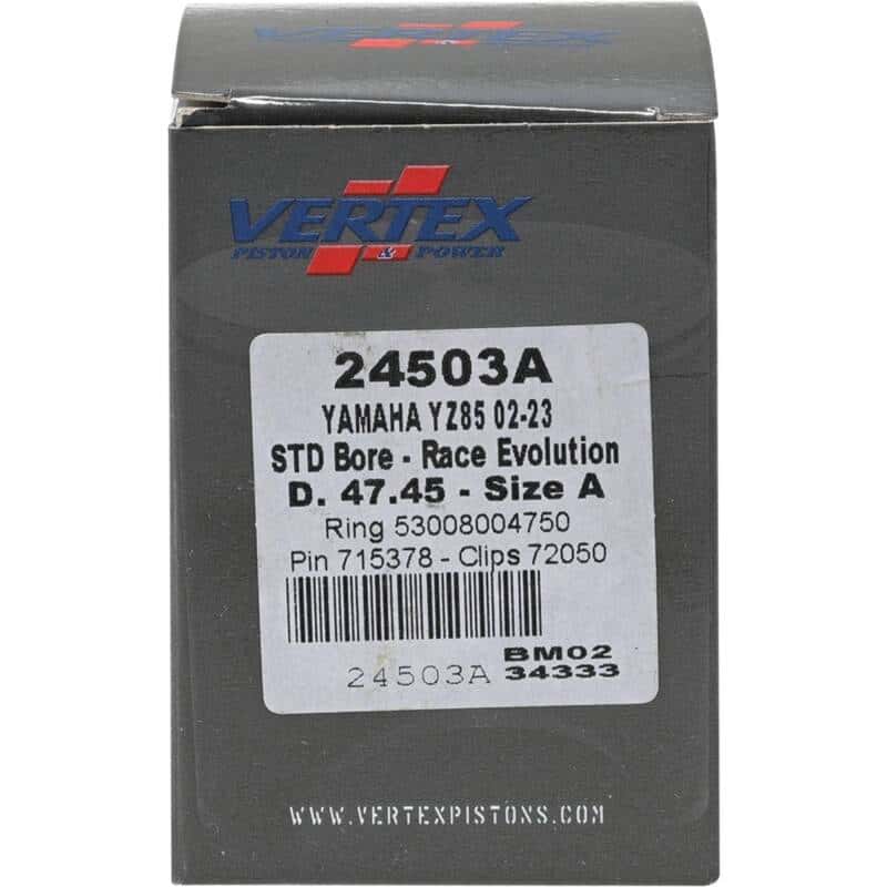 Vertex Pistons — Vertex Piston 02-24 Yamaha YZ 85 85cc Cast Race Evolution Piston Kit - view 4