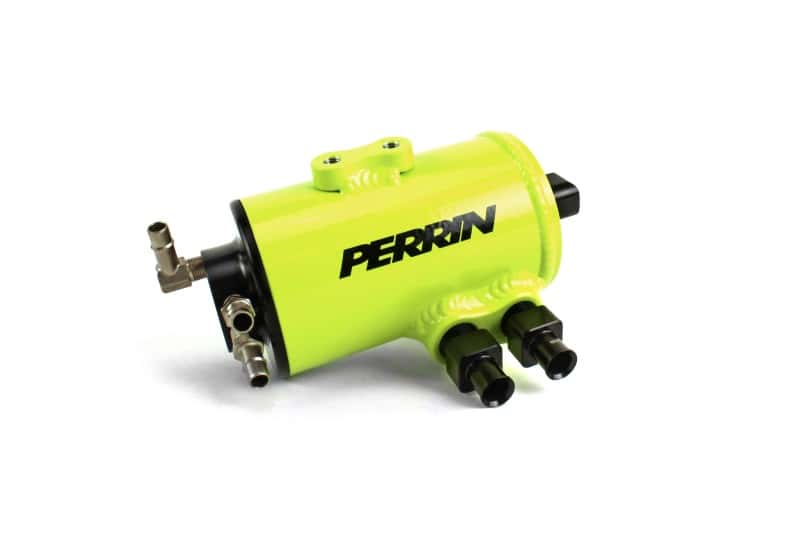 Perrin Performance — PERRIN 02-14 Subaru WRX / 04-21 STI / 05-09 LGT & OBXT (w/FMIC Only) Air Oil Separator - Neon Yel.
paPSP-ENG-607NY - view 4