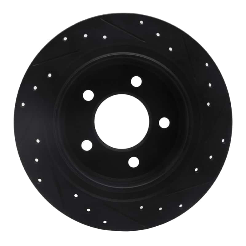 R1 Concepts — R1 04-08 Chrysler Pacifica Rear Left Drilled & Slotted Black Brake Rotor
R1 Brake Rotor Drill - view 5