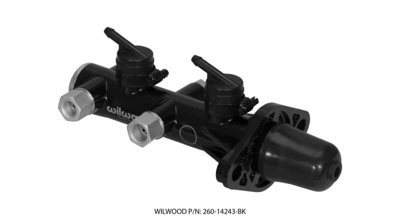 Wilwood — Wilwood Tandem Remote Master Cylinder - 1in Bore Black
M/C,TANDEM REMOTE - view 3