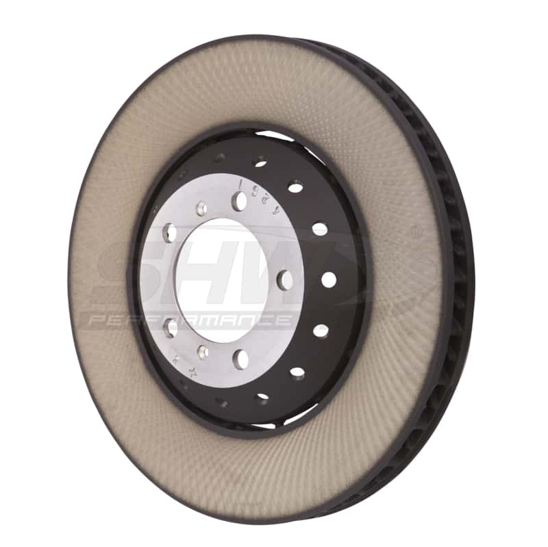 SHW Performance — SHW 19-21 Porsche Cayenne S 2.9L w/19in Wheel Frt Left Smooth LW Brake Rotor (EU Only) (9Y0615301AB) - view 1