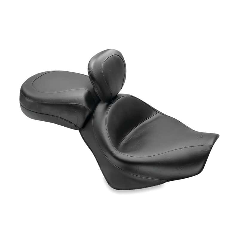 Mustang Motorcycle — Mustang 04-21 Honda VT750 Aero Wide Touring 2PC Seat w/Driver Backrest - Black - view 2