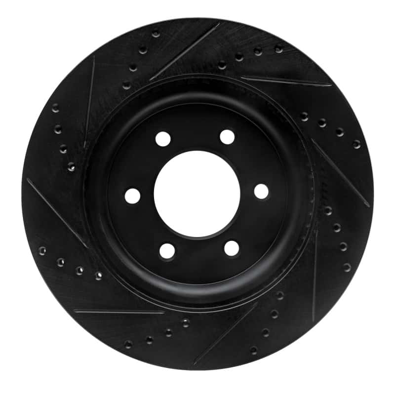 R1 Concepts — R1 2021-2025 Ford F-150 4WD Front Right Drilled & Slotted Black Brake Rotor
Disc Brake Rotor - view 5