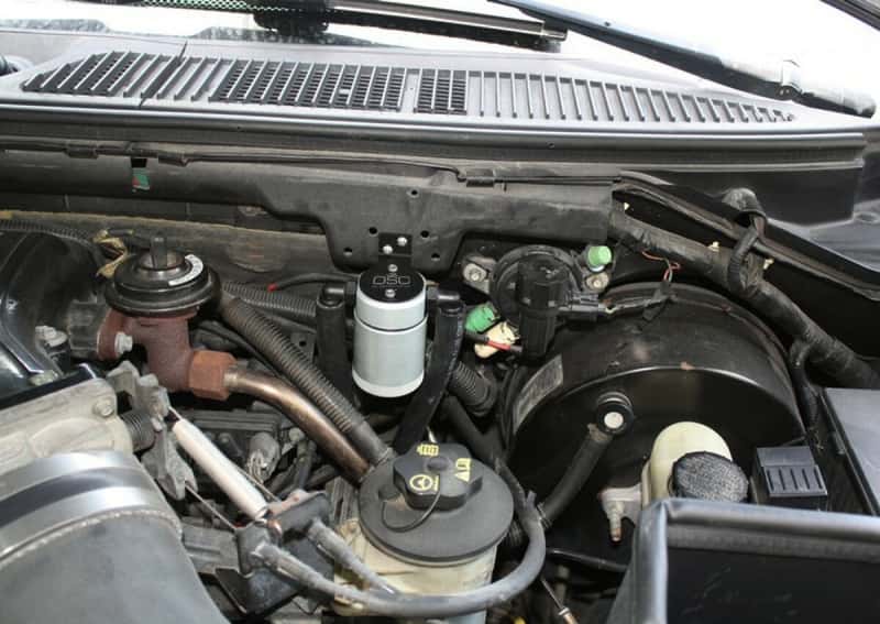 J&L — J&L 99-04 Ford Lightning Driver Side Oil Separator 3.0 - Clear Anodized
Oil Separator - view 1