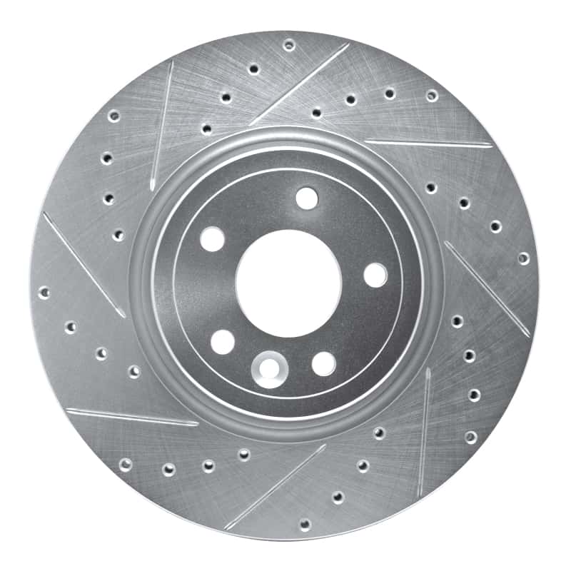 R1 Concepts — R1 17-20 Jaguar XF Front Left Drilled & Slotted Silver Brake Rotor
R1 Brake Rotor Drill - view 1