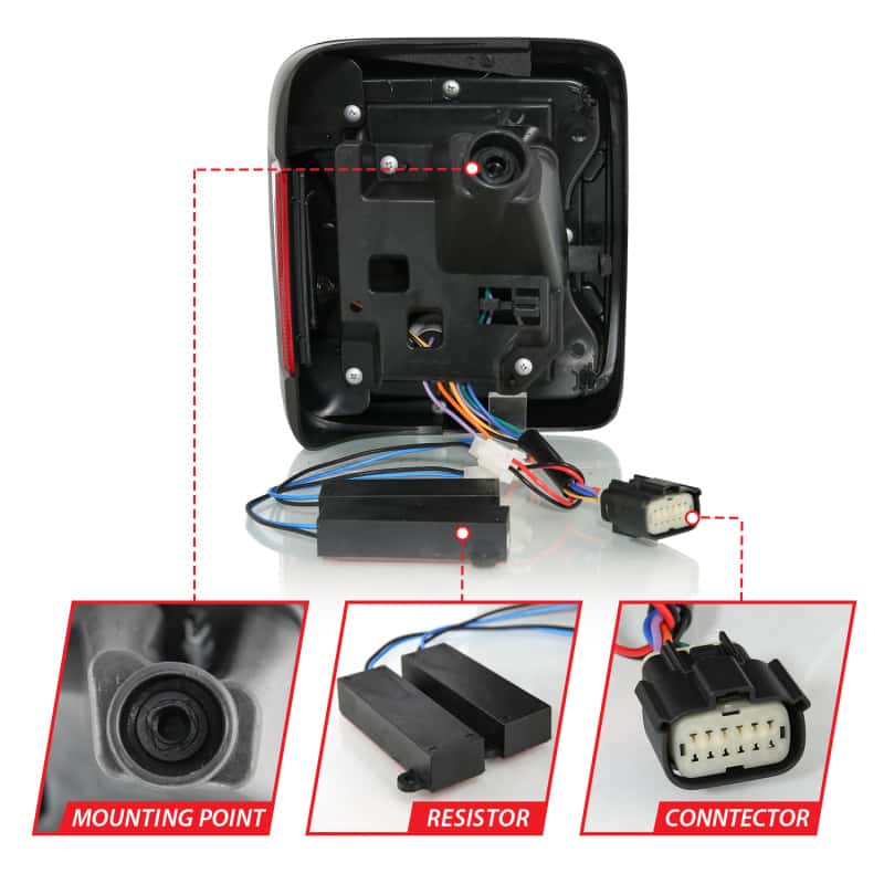 ANZO — ANZO 18-19 Jeep Wrangler JL LED Taillights Black
Tail Light Set
LED Taillights - view 13