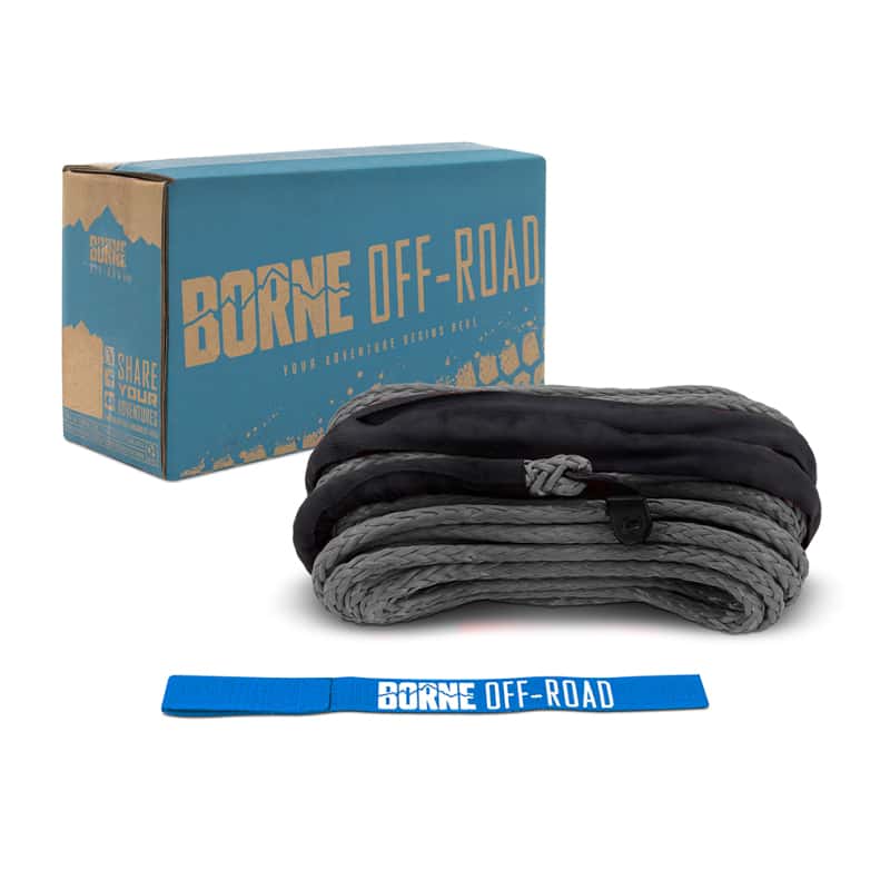 Borne Off-Road — Borne Off-Road Synthetic Rope - 3/8in x 85ft - Grey - view 2