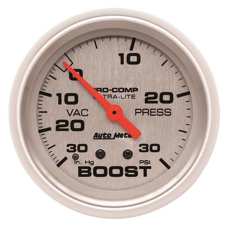AutoMeter — Autometer Ultra-Lite 66.7mm Short Sweep Electronic 30 IN Hg / 30 PSI Vacuum/Boost Gauge
2-5/8" BOOST-VAC, 30 - view 2