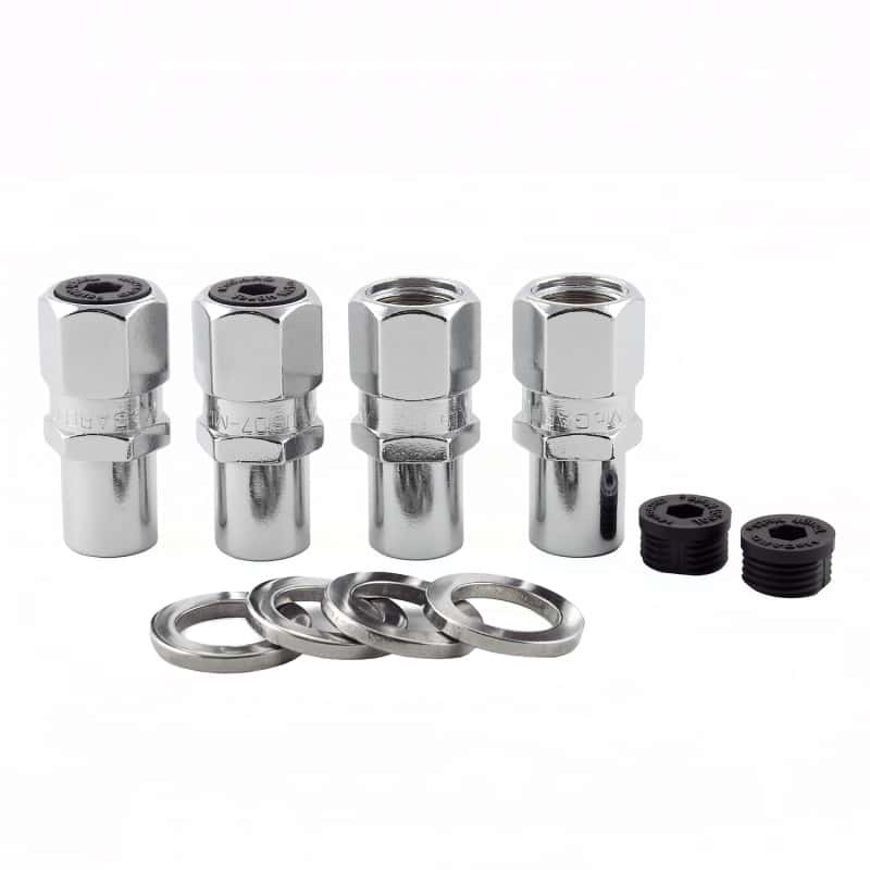 McGard — McGard Hex Lug Nut (Drag Racing Reg. Shank) 7/16-20 / 13/16 Hex / 1.86in. Length (4-Pack) - Chrome - view 1