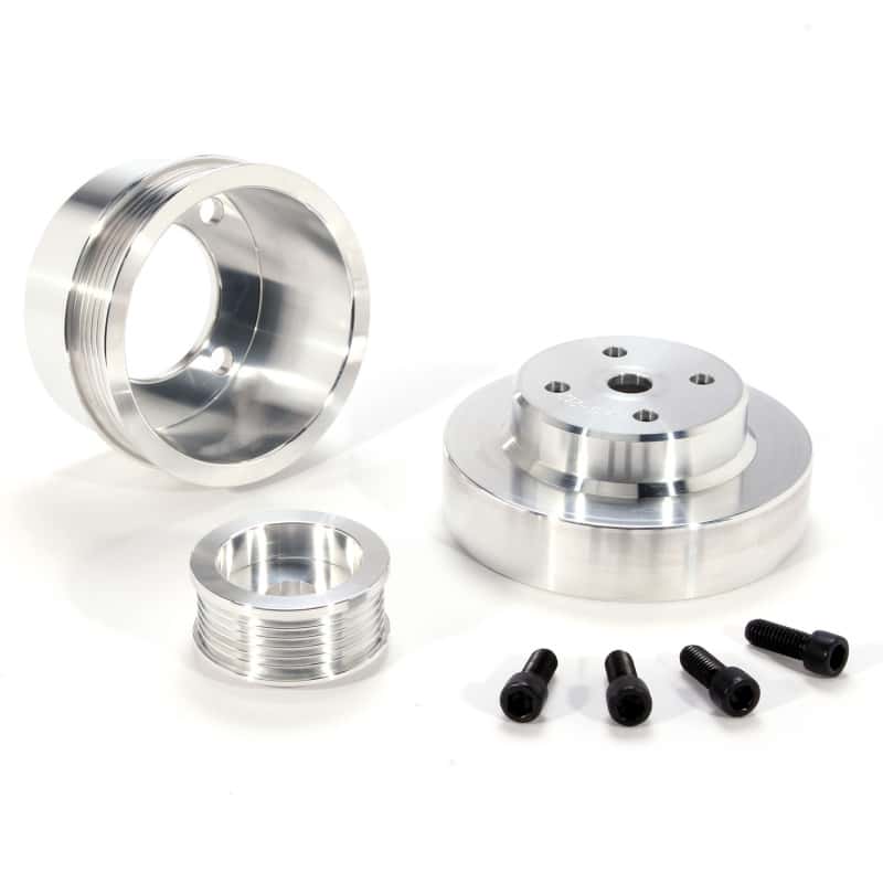 BBK — BBK 86-93 Mustang 5.0 Underdrive Pulley Kit - Lightweight CNC Billet Aluminum (3pc)
Under Drive Pulleys
Pulley Kit - view 1