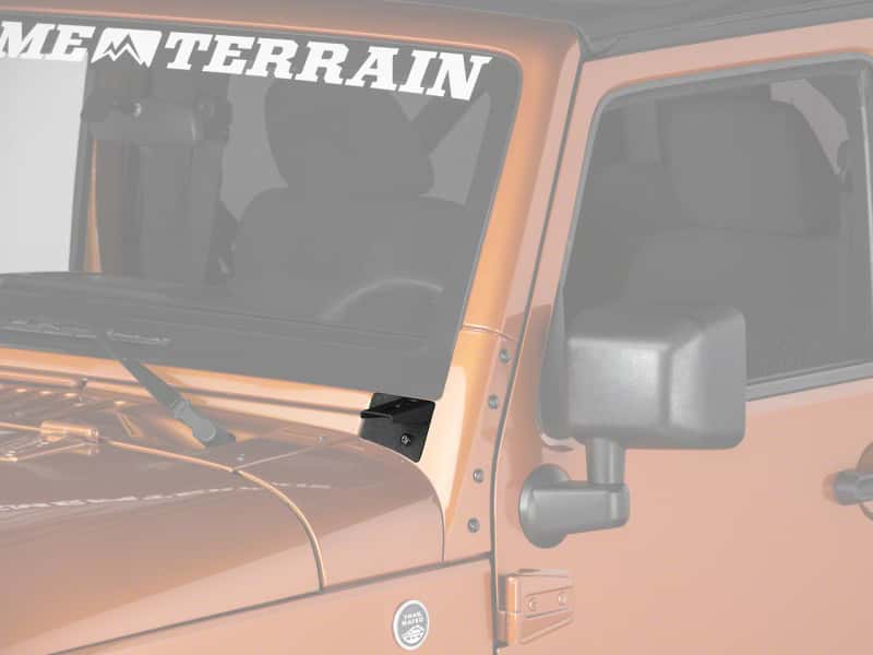 Raxiom — Raxiom 07-18 Jeep Wrangler JK Windshield Mounted Light Brackets
Mount - view 1