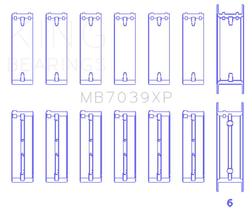King Engine Bearings — King Engine Bearings BMW M20/M50 2.0L/2.5L/2.7L Performance Main Bearing Set - Size STDX
Engine Bearing - view 2