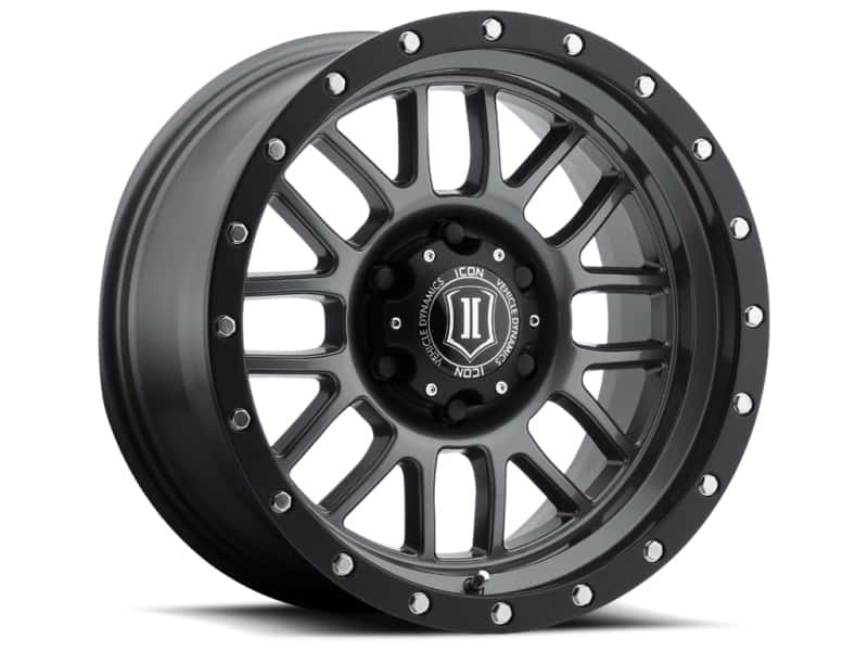 ICON — ICON Alpha 17x8.5 5x5 0mm Offset 4.75in BS 71.5mm Bore Gun Metal Wheel
ALPHA WHEEL - view 1