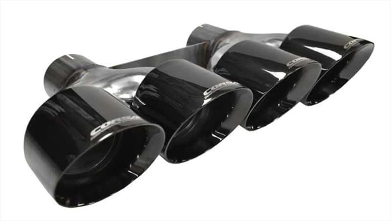 CORSA Performance — Corsa 2014-2020 Chevrolet Corvette 6.2L V8 Quad 45in Polished Black Pro-Series Tip Kit
Exhaust - view 1
