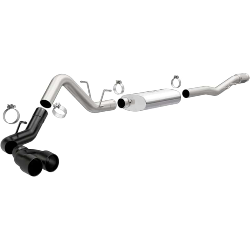 Magnaflow — MagnaFlow CatBack 14-18 GMC Sierra 1500 V8-6.2L Polished Stainless Exhaust w/ Black Coated Tips
Cat-Back - view 2