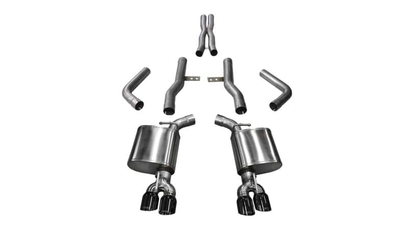 CORSA Performance — Corsa 2017-2023 Dodge Challenger 5.7L V8 Xtreme Cat-Back Dual Rear Exit w/3.5in Black Tips
Exhaust - view 2