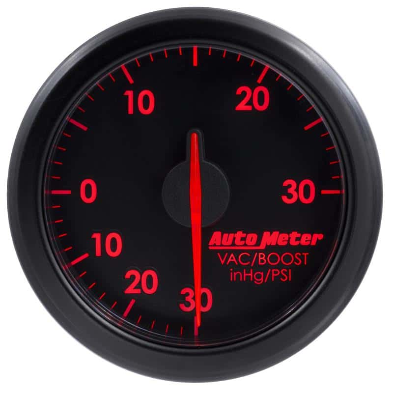 AutoMeter — Autometer Airdrive 2-1/6in Boost/Vac Gauge 30in HG/30 PSI - Black
GA 2" BST/V ARDRV BK - view 3