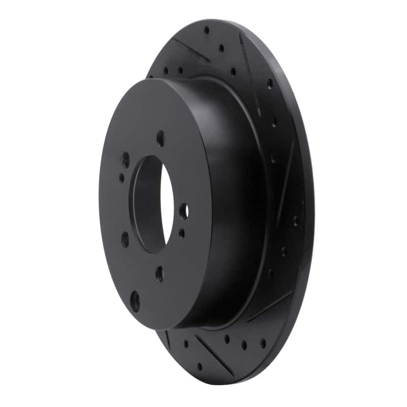 R1 Concepts — R1 07-15 Mitsubishi Lancer Rear Right Drilled & Slotted Black Brake Rotor
R1 Brake Rotor Drill - view 2