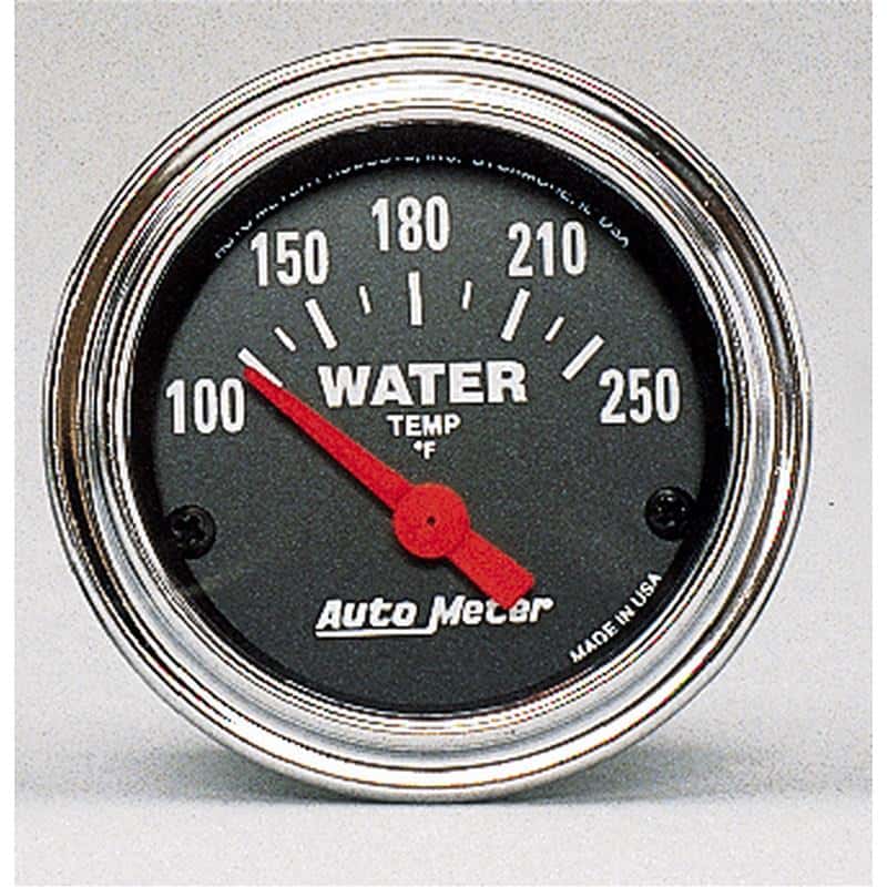AutoMeter — Autometer Traditional Chrome 52mm 100-250 Deg F Short Sweep Electrical Water Temperature Gauge
2" WATER TEMP, 100-2 - view 2