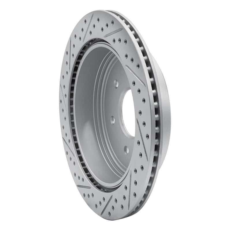 R1 Concepts — R1 17-24 Nissan Titan Rear Right Drilled & Slotted Geo-Carbon Rotor - view 4
