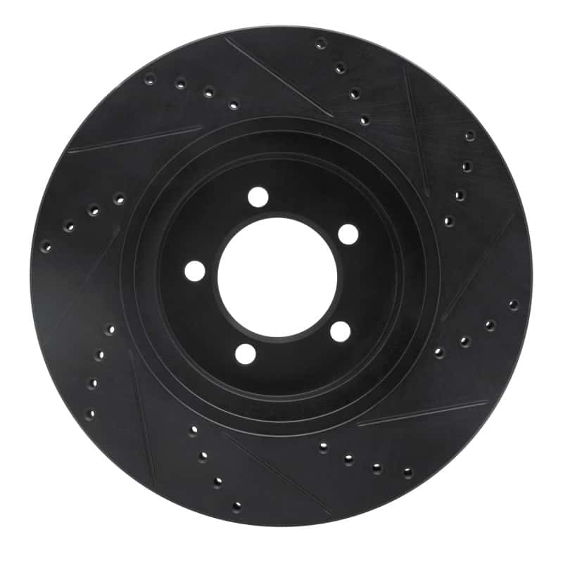 R1 Concepts — R1 03-05 Lincoln AVIATOR Front Left Drilled & Slotted Black Brake Rotor
R1 Brake Rotor Drill - view 5