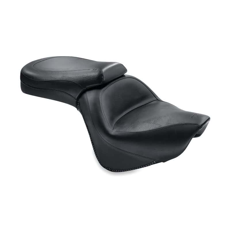 Mustang Motorcycle — Mustang 06-21 Kawasaki Vulcan 900 Classic, Custom Standard Touring 1PC Seat - Black - view 2