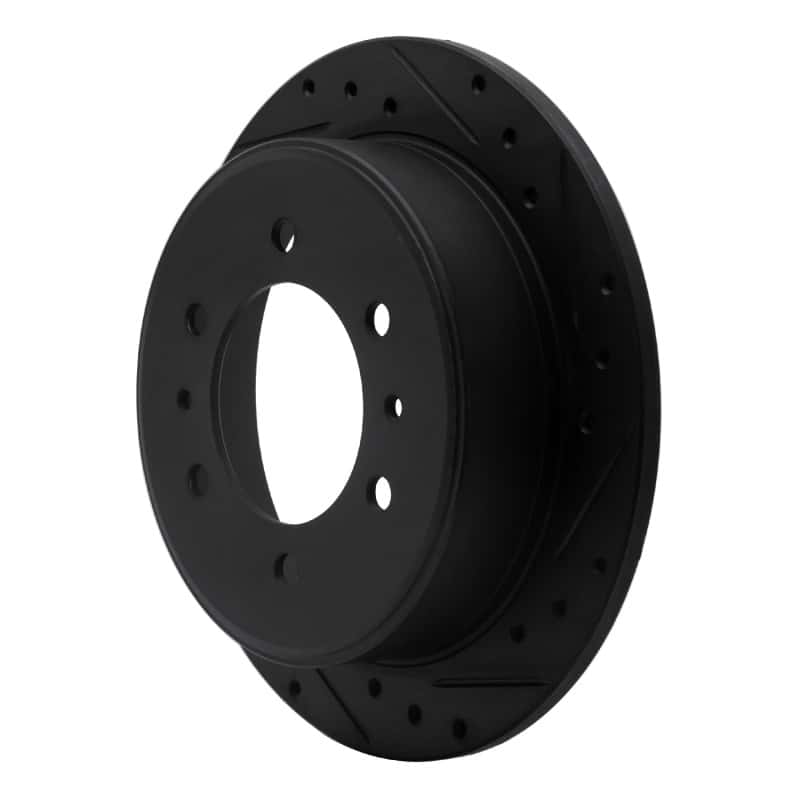 R1 Concepts — R1 06-10 Hummer H3 Rear Right Drilled & Slotted Black Brake Rotor
R1 Brake Rotor Drill - view 2