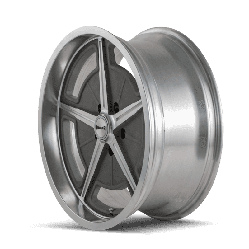 Ridler Wheels — Ridler 605 18x8 / 5x120.65 BP / 0mm Offset / 83.82mm Hub Matte As-Cast Machined Wheel - view 2