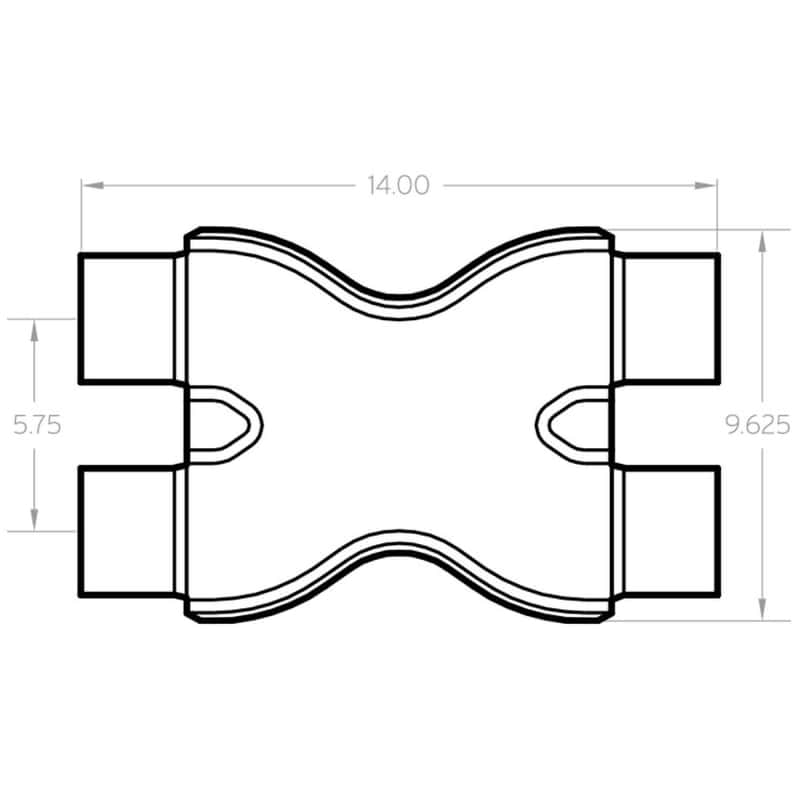 Magnaflow — MagnaFlow Smooth Trans X 3/3 X 14 SS
Exhaust Pipe - view 3