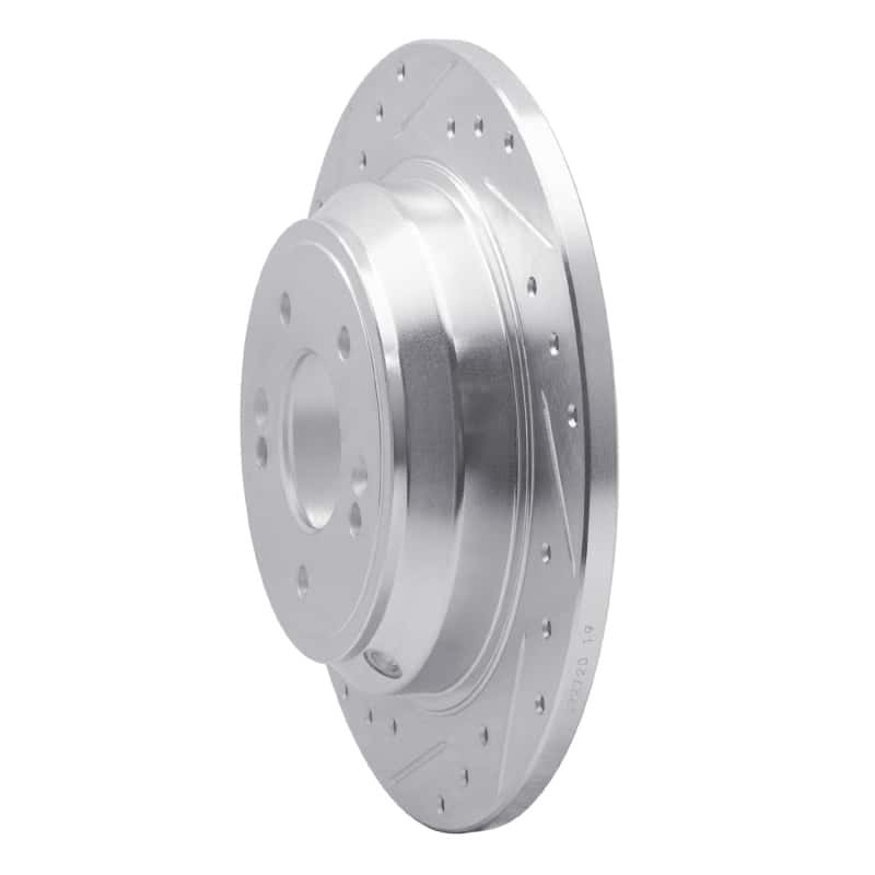 R1 Concepts — R1 09-20 Genesis G80 Rear Left Drilled & Slotted Silver Brake Rotor
R1 Brake Rotor Drill - view 2