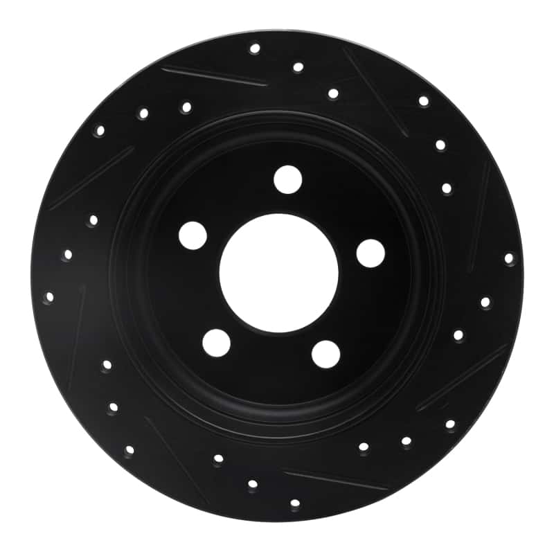 R1 Concepts — R1 03-07 Jeep Liberty Rear Left Drilled & Slotted Black Brake Rotor
R1 Brake Rotor Drill - view 5
